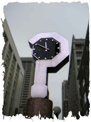 Question Mark Art Clock
