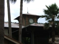 Western River Railroad Clock close up
