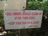 Dog owners should clean up