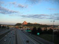 I-5 south sunset from Yesler