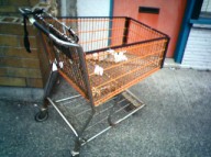 Orange shopping cart