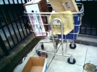 shopping cart with Chinese boxes