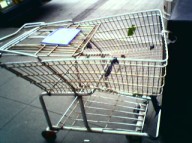 destroyed shopping cart