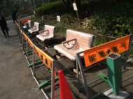 Shrine Shinjuku Central Park benches